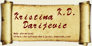 Kristina Darijević vizit kartica